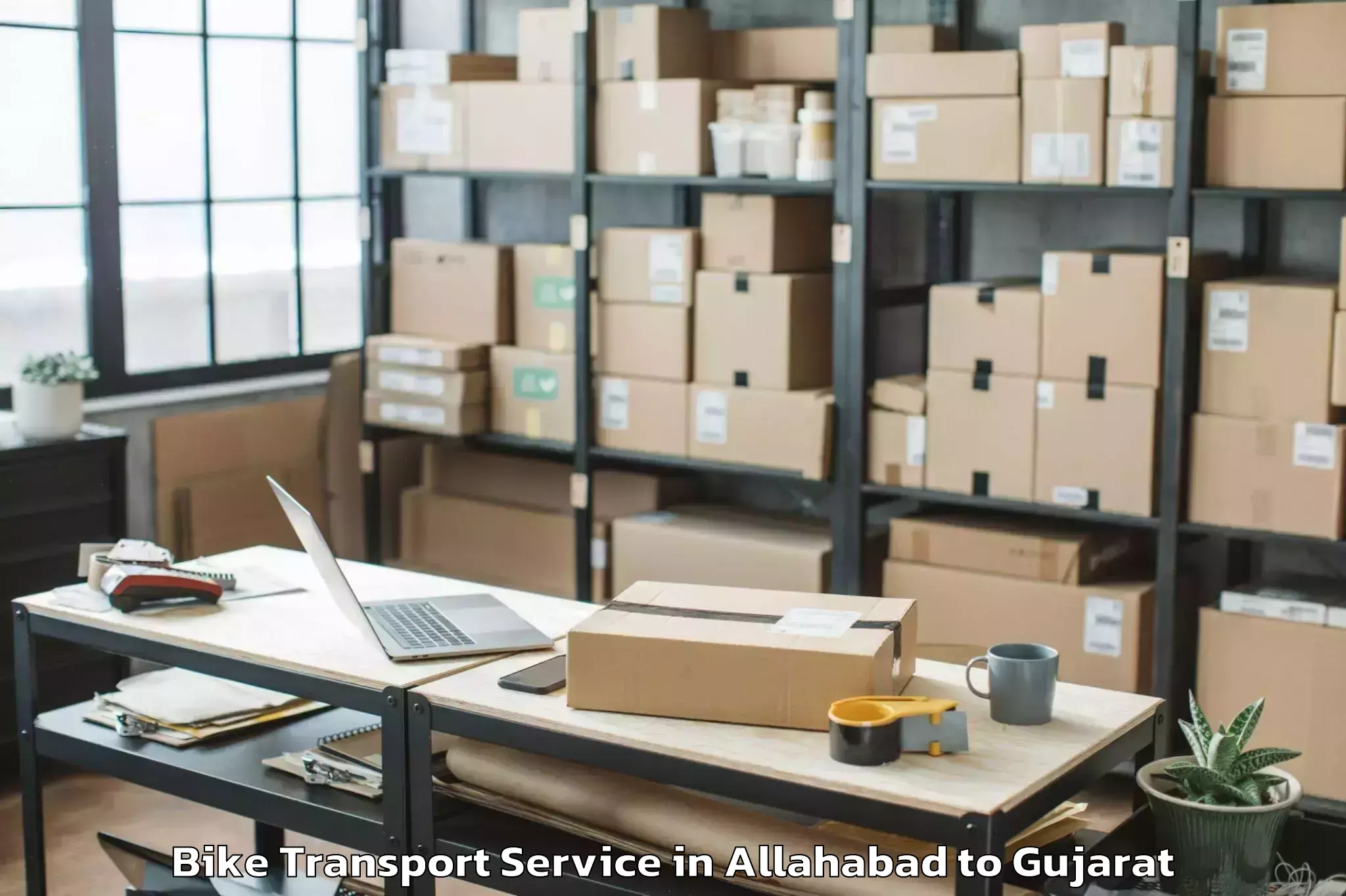 Hassle-Free Allahabad to Navsari Bike Transport